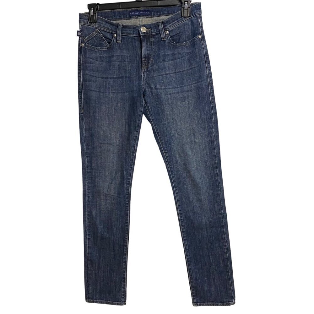 ROCK & REPUBLIC BERLIN MID RISE SKINNY‎ JEANS SIZE 10